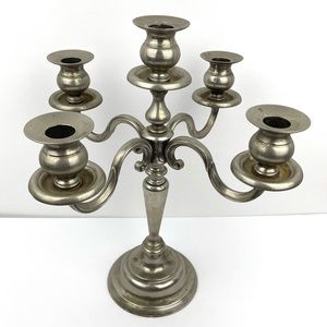 Vintage Regal Silver Zinc heavy weight candelabra